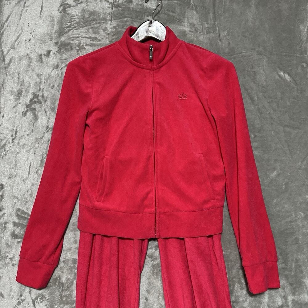 Juicy Couture Watermelon Tracksuit Womens S Pink Terry Cloth‎ Jacket Pants Set - Picture 7 of 10
